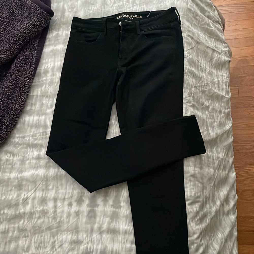 American Eagle Black 8 X-Long Jeggings